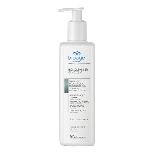 Bioage Bio-Cleanser Glycolic 10% Impurities Remover Soap, Deep Cleaning, Dead Cells Removal and Excess Sebum 10.14 fl. Oz